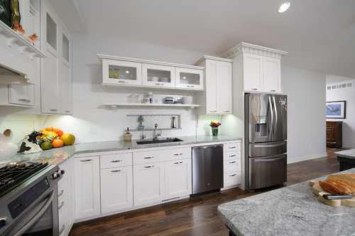 Viscount White Granite White Cabinets Backsplash Ideas